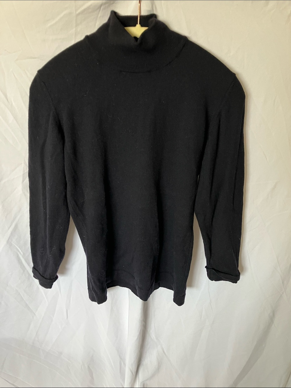 Escada Margaretha Ley: Black Wool Turtleneck Sweater- S (EU 34)